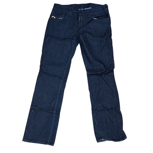 TRUE Religion Jeans Size 34 STRAIGHT Gold Horseshoe - Picture 8 of 10